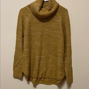 Yellow Cowl Neck Sweater